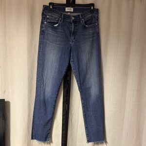 Agolde Blue Ankle Cropped Jeans